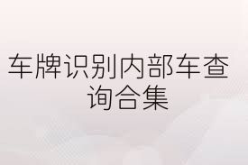 车牌识别内部车查询合集