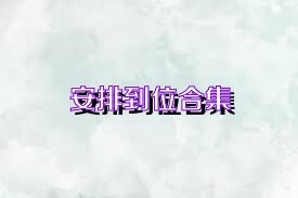 安排到位合集