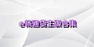 e畅通货主版合集