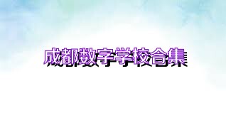 成都数字学校合集