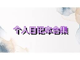个人日记本合集